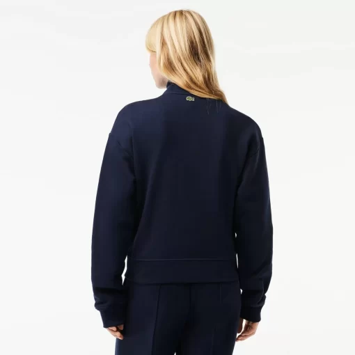 Lacoste Sweatshirts>Jogger-Sweatshirt Aus Fleece Mit Stehkragen Navy Blau 166