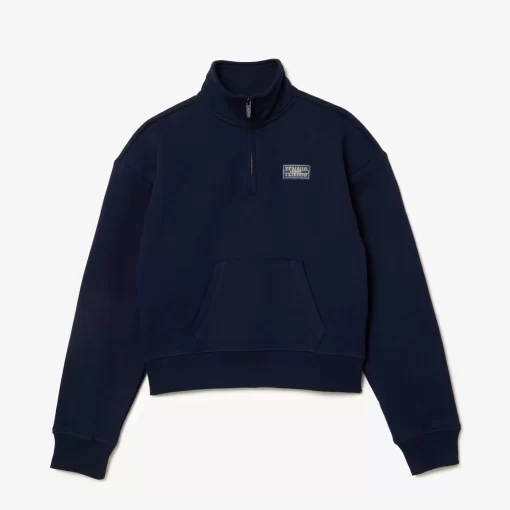 Lacoste Sweatshirts>Jogger-Sweatshirt Aus Fleece Mit Stehkragen Navy Blau 166