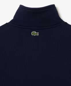 Lacoste Sweatshirts>Jogger-Sweatshirt Aus Fleece Mit Stehkragen Navy Blau 166