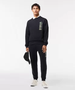 Lacoste Sweatshirts>Jogger-Sweatshirt Mit Croc-Aufdruck Navy Blau Hde