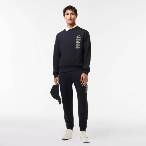 Lacoste Sweatshirts>Jogger-Sweatshirt Mit Croc-Aufdruck Navy Blau Hde