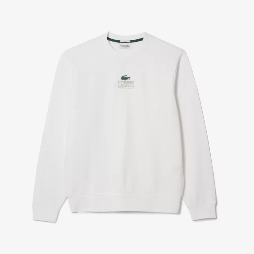 Lacoste Sweatshirts>Jogger-Sweatshirt Mit Signatur-Aufdruck Weis 001