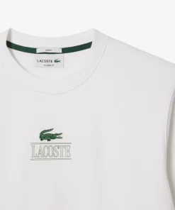 Lacoste Sweatshirts>Jogger-Sweatshirt Mit Signatur-Aufdruck Weis 001