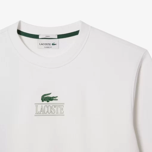 Lacoste Sweatshirts>Jogger-Sweatshirt Mit Signatur-Aufdruck Weis 001