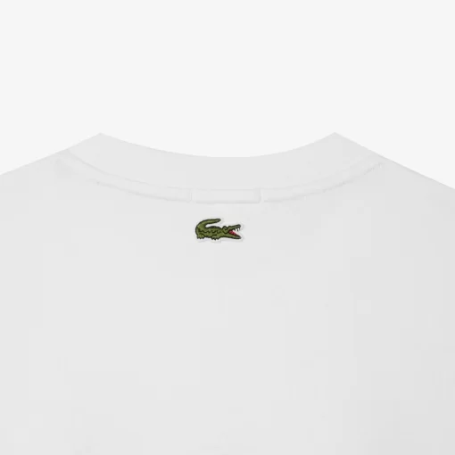 Lacoste Sweatshirts>Jogger-Sweatshirt Mit Signatur-Aufdruck Weis 001