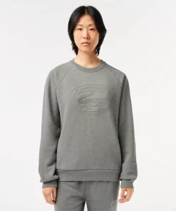 Lacoste Sweatshirts>Jogger-Sweatshirt Mit Stickerei Im Lassigen Schnitt Heidekraut Grau Yrd