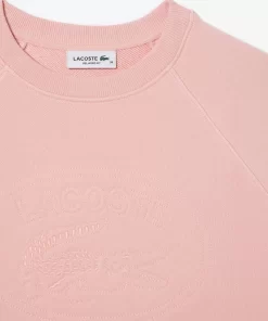 Lacoste Sweatshirts>Jogger-Sweatshirt Mit Stickerei Im Lassigen Schnitt Wasserlilie Rosa Kf9