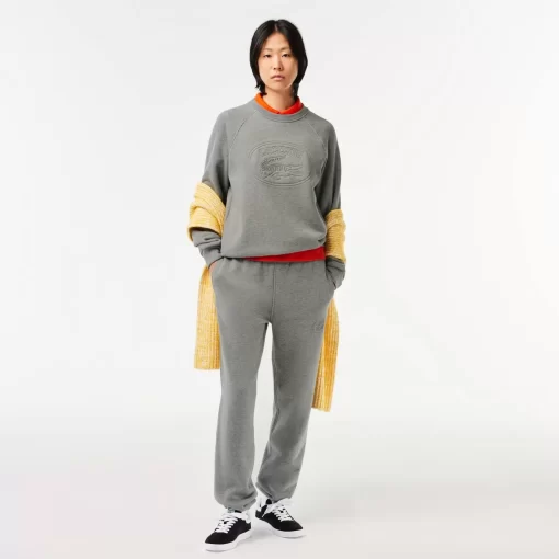 Lacoste Sweatshirts>Jogger-Sweatshirt Mit Stickerei Im Lassigen Schnitt Heidekraut Grau Yrd