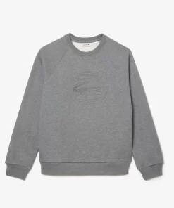 Lacoste Sweatshirts>Jogger-Sweatshirt Mit Stickerei Im Lassigen Schnitt Heidekraut Grau Yrd