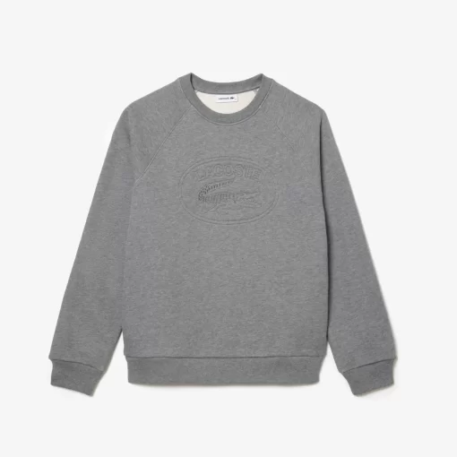 Lacoste Sweatshirts>Jogger-Sweatshirt Mit Stickerei Im Lassigen Schnitt Heidekraut Grau Yrd