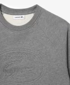 Lacoste Sweatshirts>Jogger-Sweatshirt Mit Stickerei Im Lassigen Schnitt Heidekraut Grau Yrd