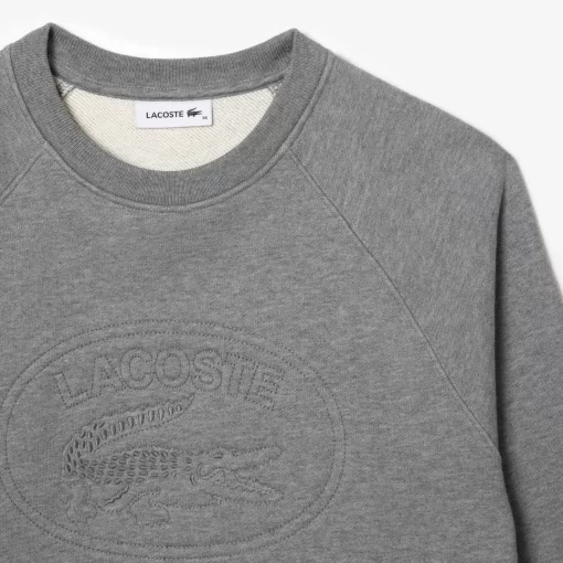 Lacoste Sweatshirts>Jogger-Sweatshirt Mit Stickerei Im Lassigen Schnitt Heidekraut Grau Yrd