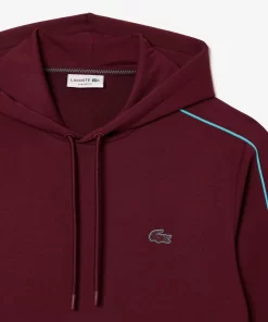 Lacoste Sweatshirts>Jogging-Hoodie Mit Kontrast-Detail Burgunder / Blau Ris