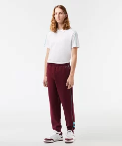 Lacoste Hosen & Shorts>Jogginghosen In Regular Fit Mit Stickerei Burgunder / Blau Ris