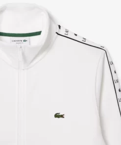 Lacoste Sweatshirts>Jogging-Sweatshirt Mit Logostreifen Und Reisverschluss Weis 001