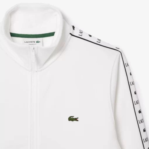 Lacoste Sweatshirts>Jogging-Sweatshirt Mit Logostreifen Und Reisverschluss Weis 001