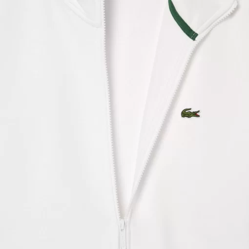 Lacoste Sweatshirts>Jogging-Sweatshirt Mit Logostreifen Und Reisverschluss Weis 001