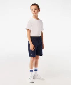 Lacoste Jungenkleidung>Jungen Bermudas Aus Leichter Baumwoll-Gabardine Navy Blau 166