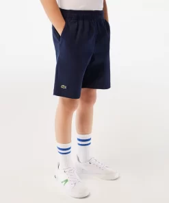 Lacoste Jungenkleidung>Jungen Bermudas Aus Leichter Baumwoll-Gabardine Navy Blau 166