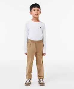 Lacoste Jungenkleidung>Jungen Chinos Aus Stretch-Baumwoll-Gabardine Beige Cb8