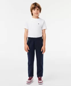 Lacoste Jungenkleidung>Jungen Chinos Aus Stretch-Baumwoll-Gabardine Navy Blau 166