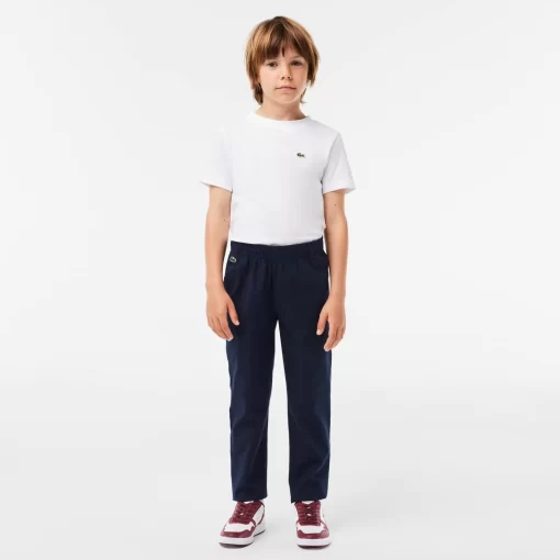 Lacoste Jungenkleidung>Jungen Chinos Aus Stretch-Baumwoll-Gabardine Navy Blau 166