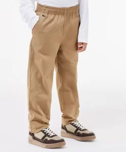 Lacoste Jungenkleidung>Jungen Chinos Aus Stretch-Baumwoll-Gabardine Beige Cb8