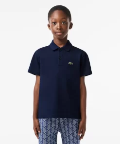 Lacoste Jungenkleidung>Jungen Hemd Aus Ultra-Dry Bio-Baumwolle Navy Blau 166