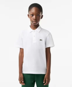 Lacoste Jungenkleidung>Jungen Hemd Aus Ultra-Dry Bio-Baumwolle Weis 001