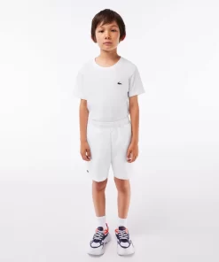 Lacoste Jungenkleidung>Jungen Sport Shorts Aus Diamant-Taft Weis 001