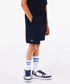 Lacoste Jungenkleidung>Jungen Sport Shorts Aus Diamant-Taft Navy Blau 166