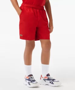 Lacoste Jungenkleidung>Jungen Sport Shorts Aus Diamant-Taft Rot 240