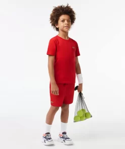 Lacoste Jungenkleidung>Jungen Sport Shorts Aus Diamant-Taft Rot 240