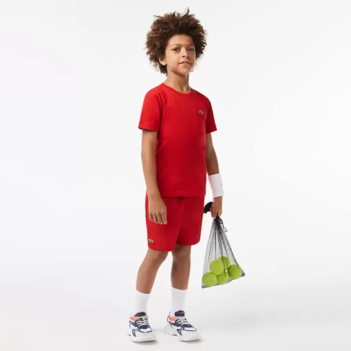 Lacoste Jungenkleidung>Jungen Sport Shorts Aus Diamant-Taft Rot 240