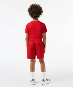 Lacoste Jungenkleidung>Jungen Sport Shorts Aus Diamant-Taft Rot 240