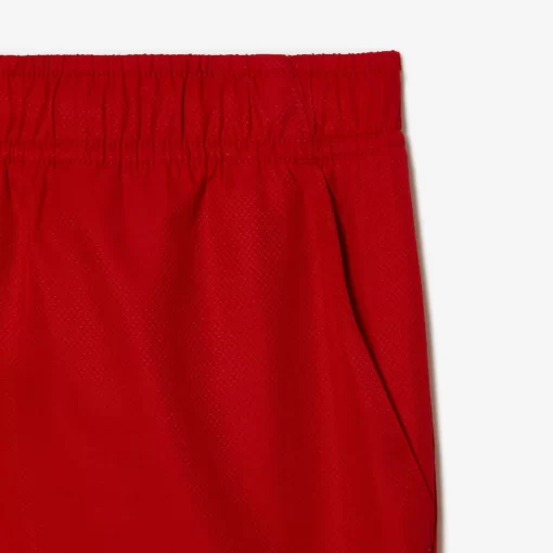 Lacoste Jungenkleidung>Jungen Sport Shorts Aus Diamant-Taft Rot 240