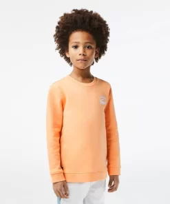 Lacoste Jungenkleidung>Jungen Sweatshirt Mit Geripptem Kragen Hell Orange Heb