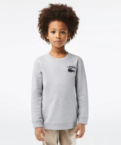 Lacoste Jungenkleidung>Jungen Sweatshirt Mit Geripptem Kragen Heidekraut Grau Cca