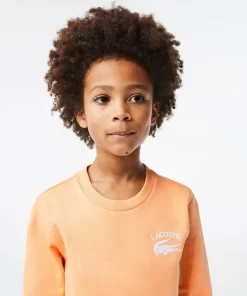 Lacoste Jungenkleidung>Jungen Sweatshirt Mit Geripptem Kragen Hell Orange Heb