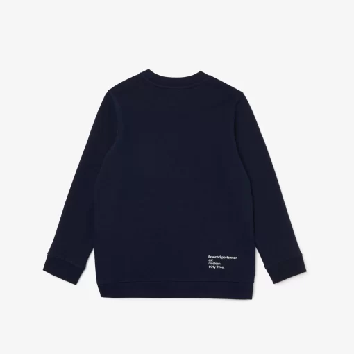 Lacoste Jungenkleidung>Jungen Sweatshirt Mit Geripptem Kragen Navy Blau 166