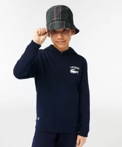 Lacoste Jungenkleidung>Jungen Sweatshirt Mit Kapuze Und Aufdruck Navy Blau 166