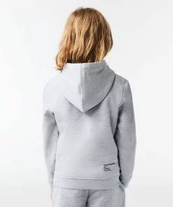 Lacoste Jungenkleidung>Jungen Sweatshirt Mit Kapuze Und Aufdruck Heidekraut Grau Cca