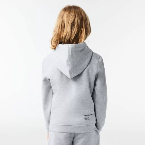 Lacoste Jungenkleidung>Jungen Sweatshirt Mit Kapuze Und Aufdruck Heidekraut Grau Cca