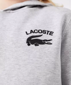 Lacoste Jungenkleidung>Jungen Sweatshirt Mit Kapuze Und Aufdruck Heidekraut Grau Cca