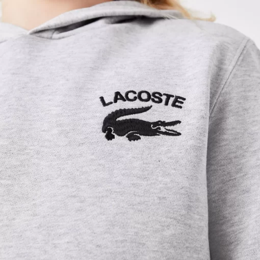 Lacoste Jungenkleidung>Jungen Sweatshirt Mit Kapuze Und Aufdruck Heidekraut Grau Cca