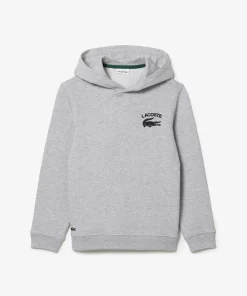 Lacoste Jungenkleidung>Jungen Sweatshirt Mit Kapuze Und Aufdruck Heidekraut Grau Cca