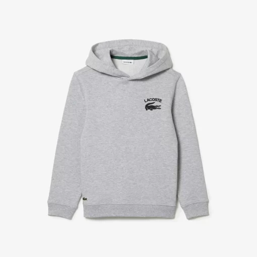 Lacoste Jungenkleidung>Jungen Sweatshirt Mit Kapuze Und Aufdruck Heidekraut Grau Cca