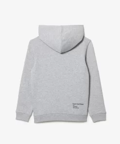 Lacoste Jungenkleidung>Jungen Sweatshirt Mit Kapuze Und Aufdruck Heidekraut Grau Cca