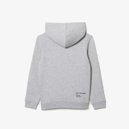 Lacoste Jungenkleidung>Jungen Sweatshirt Mit Kapuze Und Aufdruck Heidekraut Grau Cca