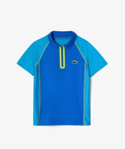 Lacoste Jungenkleidung>Jungen Tennis Poloshirt Aus Recyceltem Ultra-Dry-Polyester Blau / Gelb Aw9